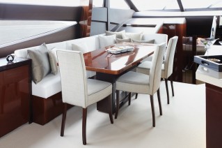 Princess 72 Yacht Dining Area - Image courtesy of Princess Yachts International
